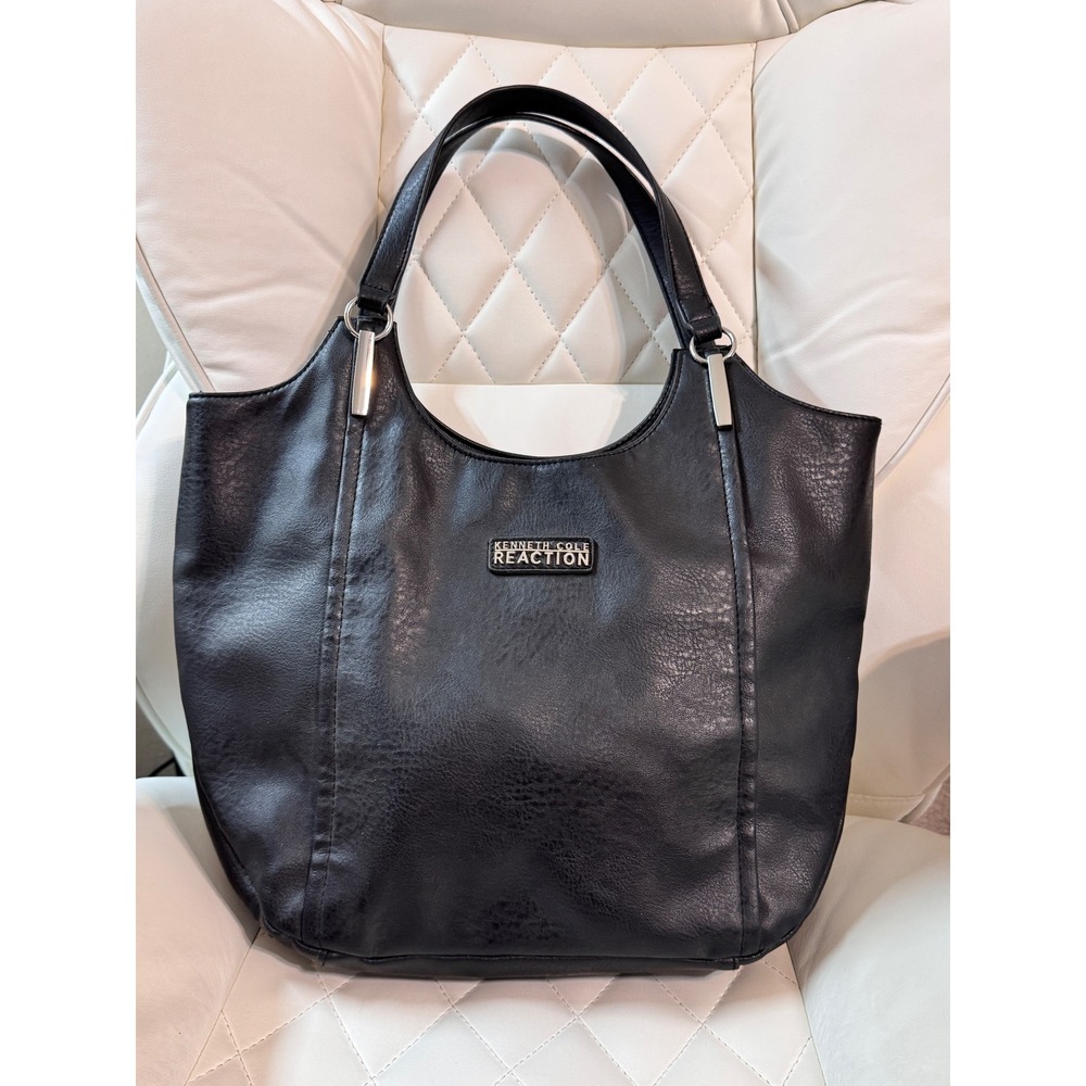 Kenneth Cole Reaction Black Tote Bag Shoulder Bag Work Travel Everyday